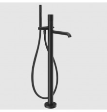 Смеситель для ванны и душа, Gessi, Habito Cesello, напольный, цвет-черный матовый