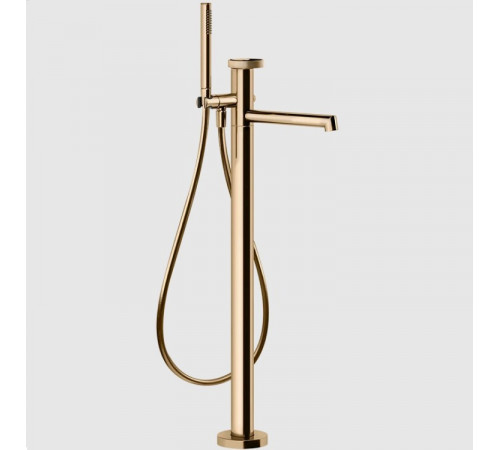 Смеситель для ванны и душа, Gessi, Anello, напольный, цвет-Warm Bronze PVD