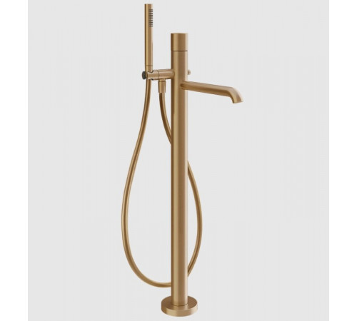 Смеситель для ванны и душа, Gessi, Habito Unito, напольный, цвет-Warm Bronze Brushed PVD