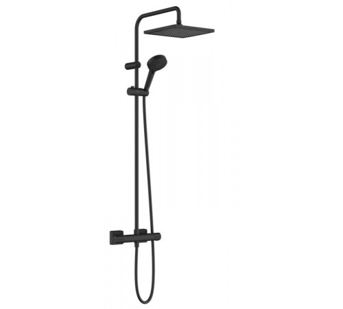 Душевая стойка, Hansgrohe, Vernis Shape, EcoSmart, цвет-черный матовый