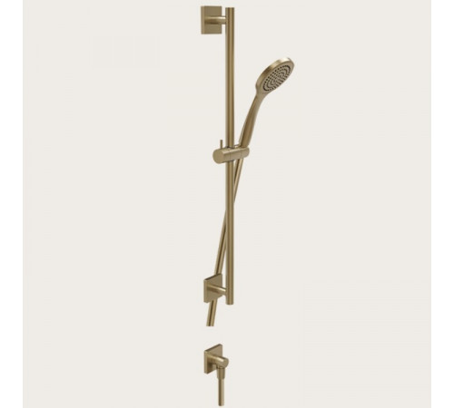 Душевой гарнитур, Gessi, Rilievo, 100, цвет-Warm Bronze Brushed PVD