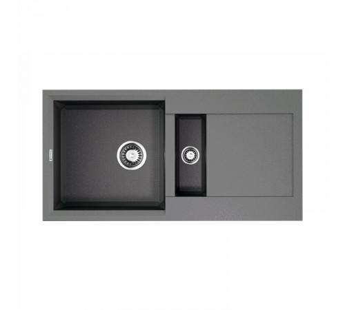 Мойка, OMOIKIRI, Sakaime, шгв 860*435*230, отверстия для смесителя-10 промаркированных, чаши-2, цвет-Leningrad grey
