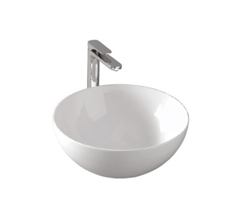 Раковина, Artceram, La Ciotola, шгв 460*460*200, отверстия для смесителя-отсутствуют, цвет-белый глянцевый