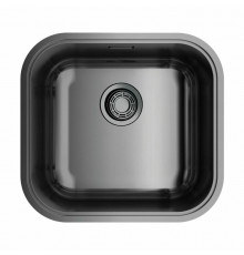 Мойка, OMOIKIRI, Omi, шгв 445*415*180, отверстия для смесителя-отсутствуют, цвет-вороненая сталь