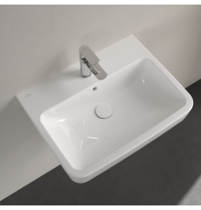 Раковина, Villeroy&Boch, O.Novo, шгв 600*460*125, отверстия для смесителя-1 сквозное, 2 промаркированных, AntiBac, цвет-альпийский белый