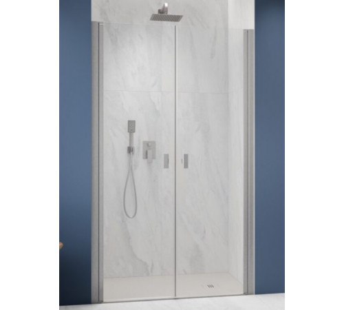 Дверь, Radaway, Nes 8 DWD I, шв 400*2000, петли-слева, brushed nickel, цвет стекла-прозрачный, Easy Clean