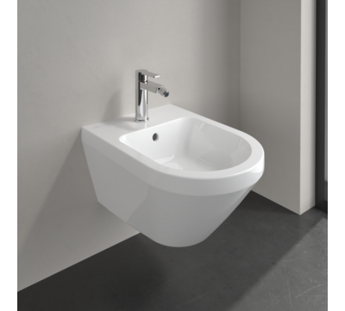Биде, Villeroy&Boch, Architectura, подвесной, шгв 370*530*270, CeramicPlus, цвет-альпийский белый