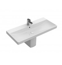 Раковина, Villeroy&Boch, Avento, шг 800*470, отверстия для смесителя-1 сквозное, 2 промаркированных, CeramicPlus, цвет-альпийский белый