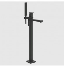 Смеситель для ванны и душа, Gessi, Rettangolo, напольный, цвет-черный матовый