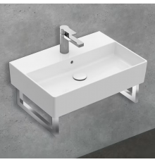 Раковина, Villeroy&Boch, Memento 2.0, шгв 500*420*140, отверстия для смесителя-1 сквозное, 2 промаркированных, CeramicPlus, цвет-камень белый