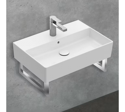 Раковина, Villeroy&Boch, Memento 2.0, шгв 500*420*140, отверстия для смесителя-1 сквозное, 2 промаркированных, CeramicPlus, цвет-камень белый