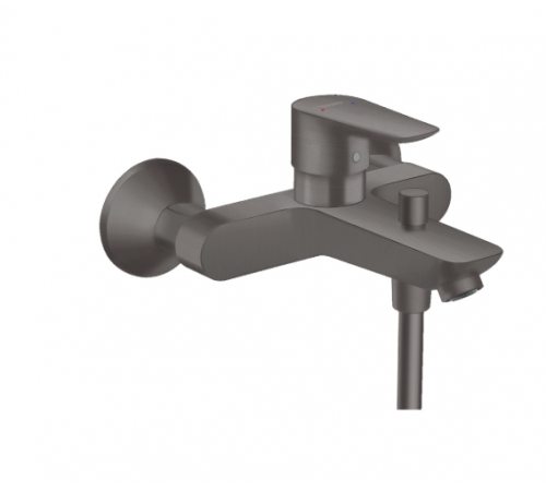 Смеситель для ванны и душа, Hansgrohe, Talis E, цвет-шлифованный черный хром
