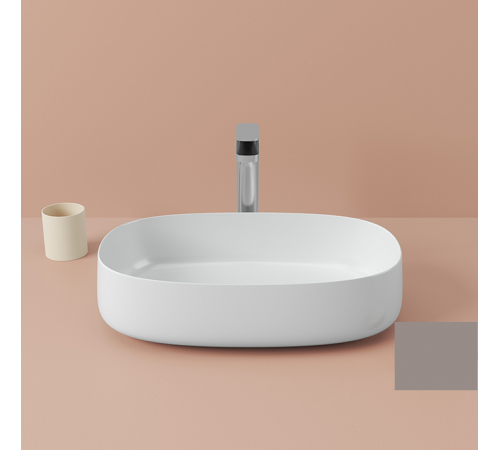 Раковина, Artceram, Cognac, шгв 550*350*145, отверстия для смесителя-отсутствуют, Saniglaze, цвет-Gravel matt (Товар заказной, возврату не подлежит)