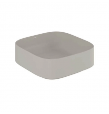 Раковина, Kludi, RESA C, soft-edge, шгв 400*400*140, отверстия для смесителя-отсутствуют, цвет-серо-бежевый матовый
