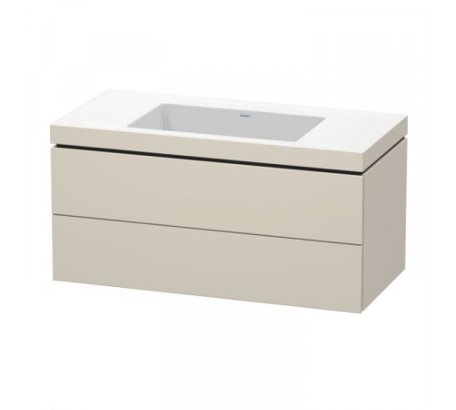 Тумба под раковину, Duravit, L-Cube, шгв 1000*480*500, раковина-в комплекте, цвет-серо-коричневый матовый