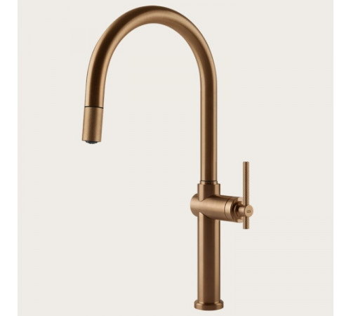 Смеситель для кухни, Gessi, Habito, цвет-Warm Bronze Brushed PVD