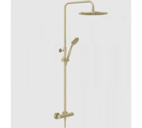 Душевая стойка, Gessi, Minimalistic shower, цвет-Brushed Brass PVD