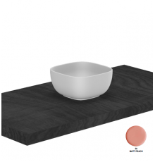 Раковина, Scarabeo, Glam, шгв 225*225*110, отверстия для смесителя-отсутствуют, цвет-Peach matt