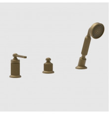 Смеситель для ванны и душа, Gessi, VENTI20, на 2 потребителя, цвет-Antique Brass