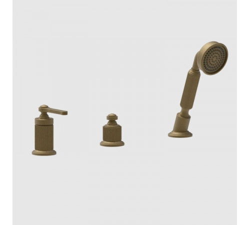 Смеситель для ванны и душа, Gessi, VENTI20, на 2 потребителя, цвет-Antique Brass