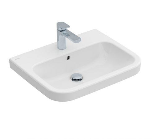 Раковина, Villeroy&Boch, Architectura, шгв 600*470*125, отверстия для смесителя-1 сквозное, 2 промаркированных, CeramicPlus, цвет-альпийский белый