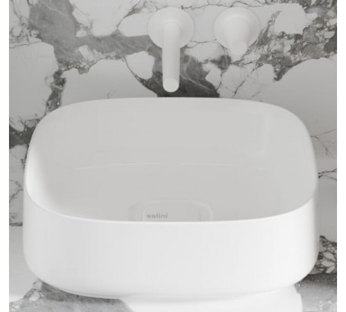 Раковина, Salini, Oriente Bowl, шгв 450*405*140, отверстия для смесителя-отсутствуют, цвет-белый матовый