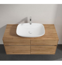 Раковина, Villeroy&Boch, Loop&Friends, шгв 620*420*120, отверстия для смесителя-отсутствуют, CeramicPlus, цвет-камень белый