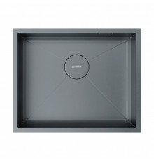 Мойка, OMOIKIRI, Kasen, шгв 540*440*175, отверстия для смесителя-отсутствуют, цвет-вороненая сталь