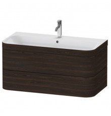 Тумба под раковину, Duravit, Happy D.2 Plus, шгв 975*490*468, раковина-в комплекте, цвет-орех брашированный