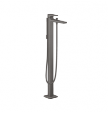Смеситель для ванны и душа, Hansgrohe, Metropol, напольный, цвет-шлифованный черный хром