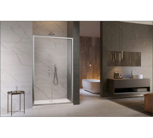 Дверь, Radaway, Premium Pro DWJ, шв 1100*2000, петли-слева, хром, цвет стекла-прозрачный, Easy Clean
