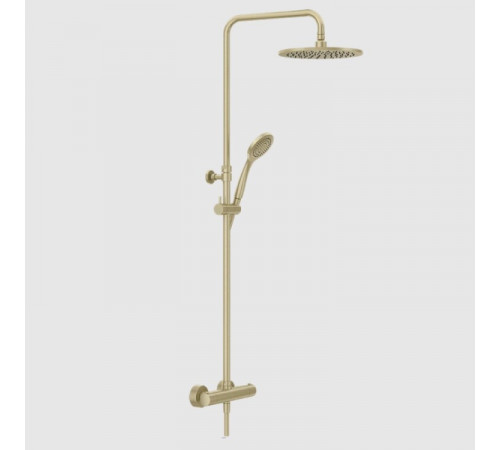 Душевая стойка, Gessi, Minimalistic shower, цвет-Brushed Brass PVD