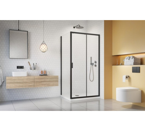 Боковая стенка, Radaway, Alienta DWJ+S, шв 900*1900, черный, цвет стекла-прозрачный, Easy Clean