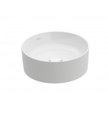 Раковина, Villeroy&Boch, Collaro, шгв 400*400*145, отверстия для смесителя-отсутствуют, цвет-альпийский белый