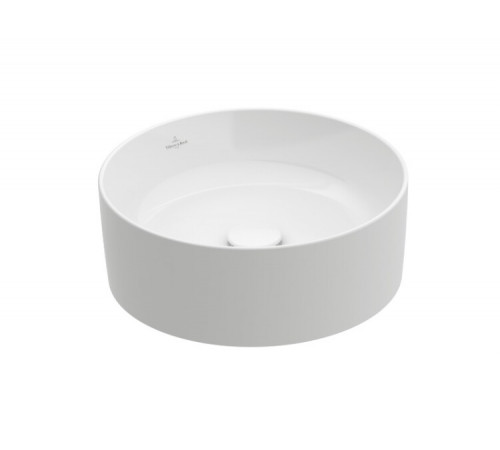 Раковина, Villeroy&Boch, Collaro, шгв 400*400*145, отверстия для смесителя-отсутствуют, цвет-альпийский белый