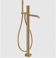 Смеситель для ванны и душа, Gessi, Habito Cesello, напольный, цвет-Warm Bronze Brushed PVD