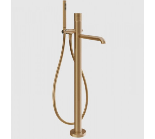 Смеситель для ванны и душа, Gessi, Habito Cesello, напольный, цвет-Warm Bronze Brushed PVD