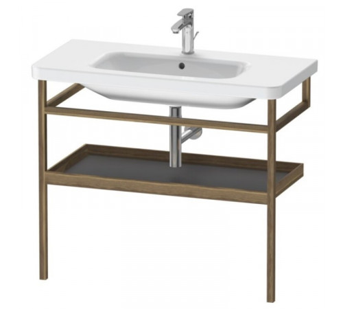 Консоль-полотенцедержатель, Duravit, Durastyle, шгв 940*440*805, с полкой в цвете-графит матовый, цвет корпуса-американский орех
