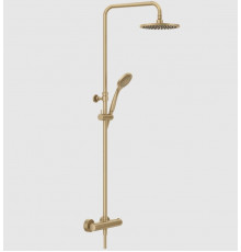 Душевая стойка, Gessi, Minimalistic shower, цвет-Warm Bronze Brushed PVD