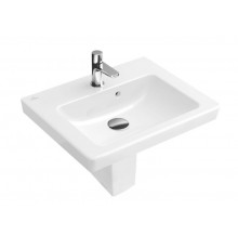 Раковина, Villeroy&Boch, Subway 2.0, шг 450*370, отверстия для смесителя-1, цвет-альпийский белый