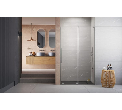 Дверь, Radaway, Furo SL DWJ, шв 622*2000, петли-справа, brushed nickel, цвет стекла-прозрачный, Easy Clean