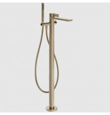 Смеситель для ванны и душа, Gessi, Inverso Rigato, напольный, цвет-Finox Brushed Nickel