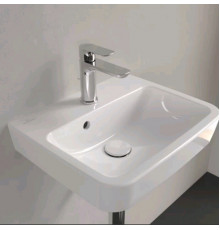 Раковина, Villeroy&Boch, O'Novo, шг 450*370, отверстия для смесителя-1, Clean Plus, AntiBac, цвет-альпийский белый (белый Alpin)