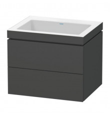 Тумба под раковину, Duravit, L-Cube, шгв 600*480*500, раковина-в комплекте, цвет-графит матовый
