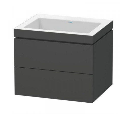 Тумба под раковину, Duravit, L-Cube, шгв 600*480*500, раковина-в комплекте, цвет-графит матовый
