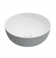 Раковина, Villeroy&Boch, Artis, шгв 430*430*130, отверстия для смесителя-отсутствуют, цвет снаружи/внутри-French Linen/белый