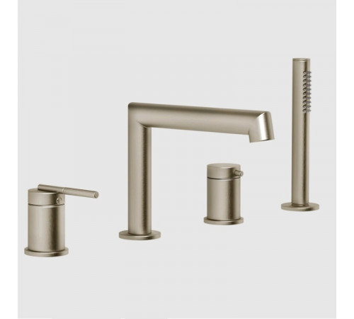 Смеситель для ванны и душа, Gessi, Ingranaggio, цвет-Finox Brushed Nickel