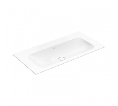 Раковина, Villeroy&Boch, Finion, шгв 1000*500*100, отверстия для смесителя-отсутствуют, CeramicPlus, цвет-альпийский белый