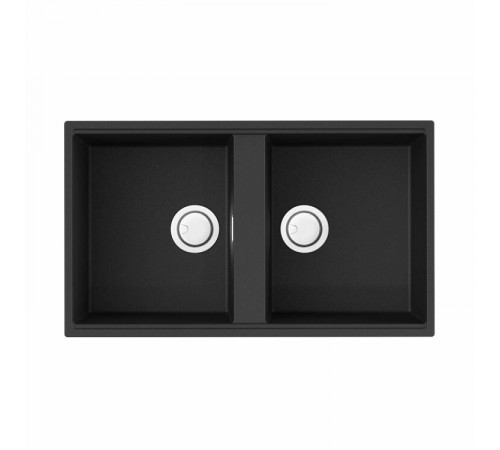 Мойка, OMOIKIRI, Kitagawa, шгв 836*488*200, отверстия для смесителя-2 промаркированных, чаши-2, цвет-графит