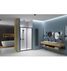 Дверь, Radaway, Premium Pro DWJ, шв 1300*2000, петли-справа, черный, цвет стекла-прозрачный, Easy Clean